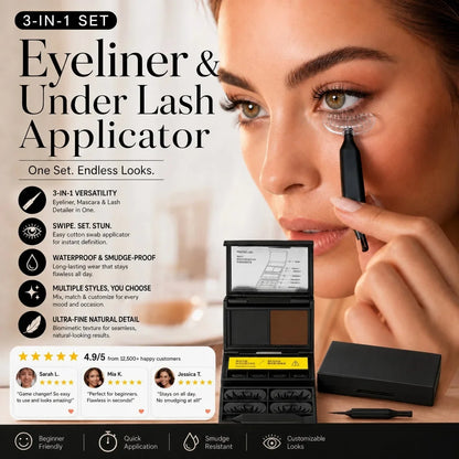 3-in-1 Lower Lash, Eyeliner & Beauty Mark Stamp Kit